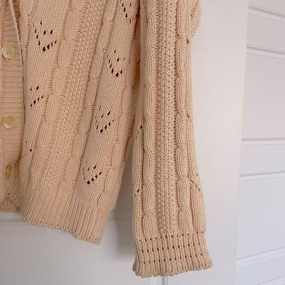 Vintage (Outback Red) Pink 100% Knit Cardigan Size Medium! - Picture 6 of 16